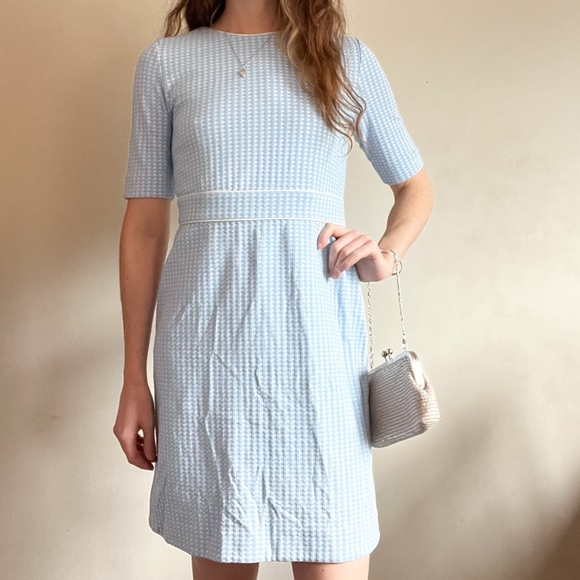 blue checked gingham tea party dress - Picture 4 of 6